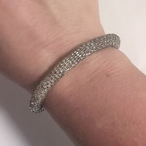 Elegant Silver Beaded Seed Bead‎ Bracelet